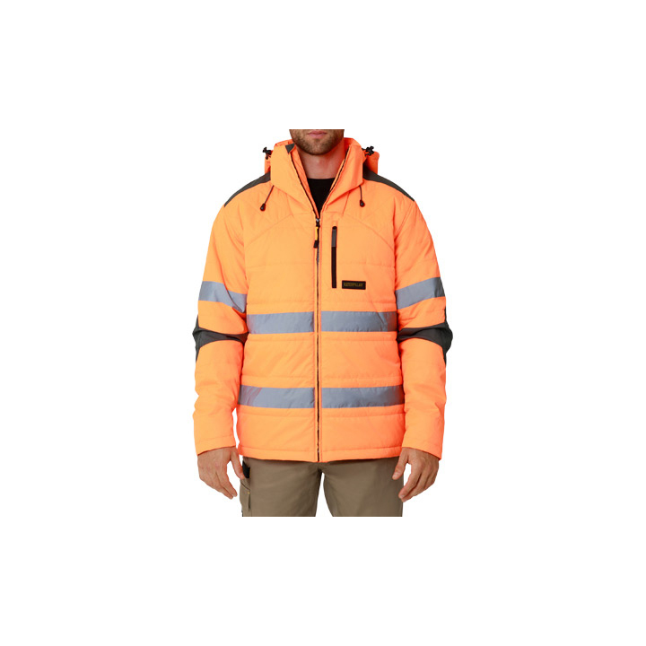 Caterpillar Men's Hi Vis Boreas Taped Jackets Orange CAT-24615